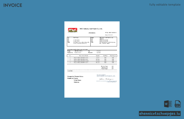 USA MEC Industry and Trade Co Beispielvorschau